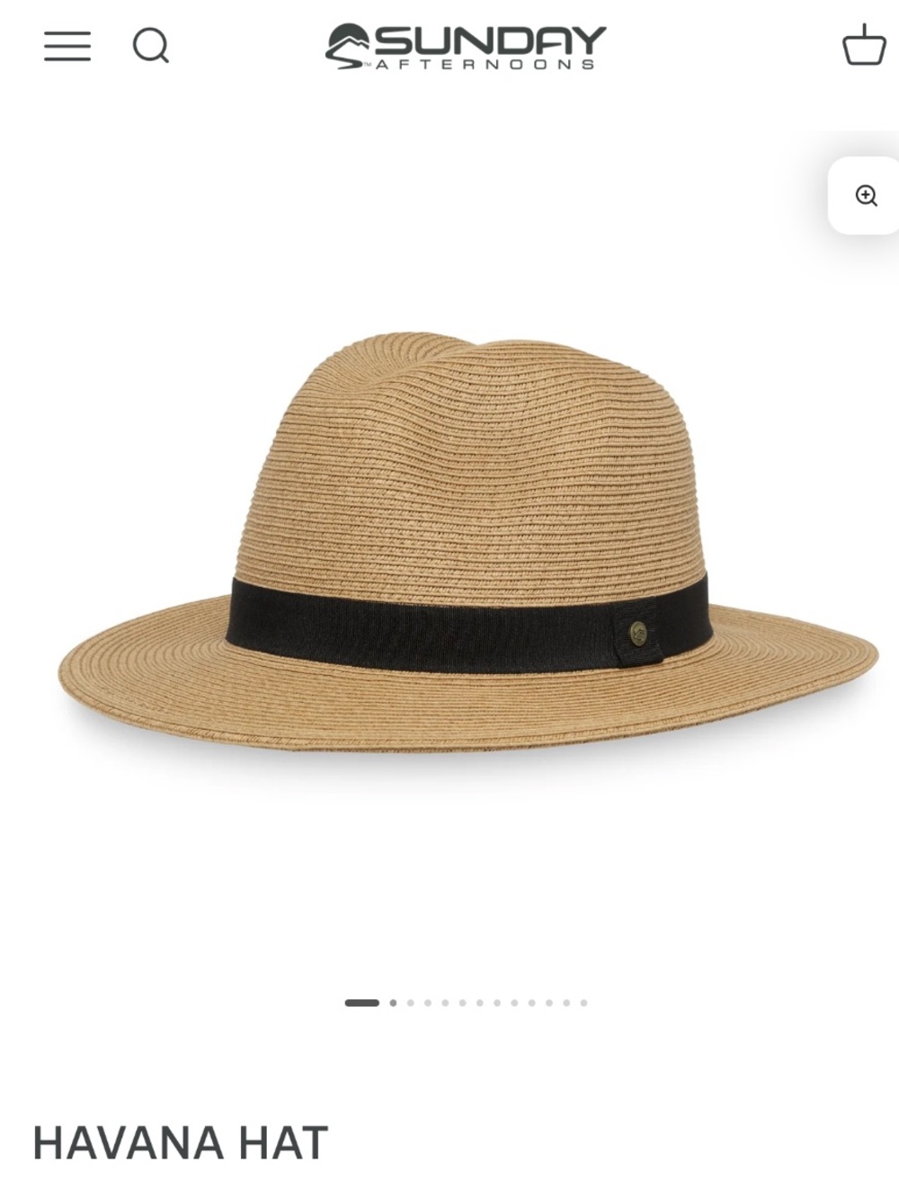 NWT!! Sunday Afternoons Unisex Breathable Fedora Style Havana Hat